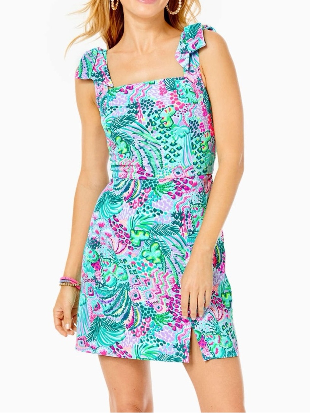 LILLY PULITZER: Linnae Romper; Multi Banana Split, 4